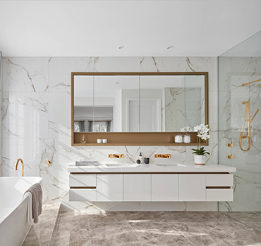 Anpassad matt glansigt badrum Vanity Design.