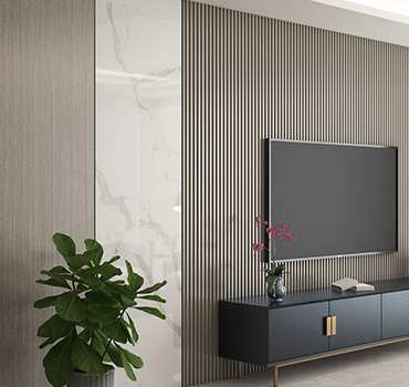 Anpassad vit hög glans väggmonterad TV enhet designad